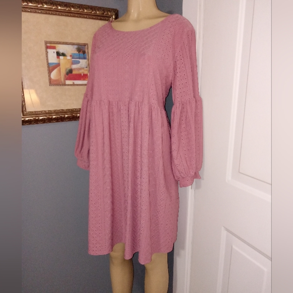 VIBE ROSE PINK DRESS SZ 1X - Picture 4 of 7